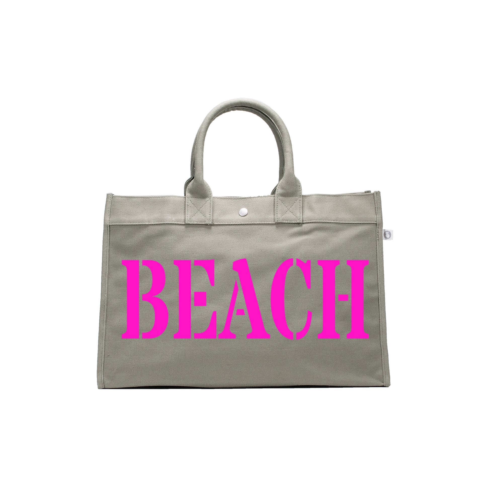 East West Bag: Olive with Neon Pink Matte BEACH - Quilted Koala