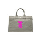 East West Bag: Olive with Neon Pink Matte Pineapple - Quilted Koala