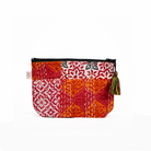 Koala Boho Collection: Makeup Bag in Pink/Red Tones - Quilted Koala