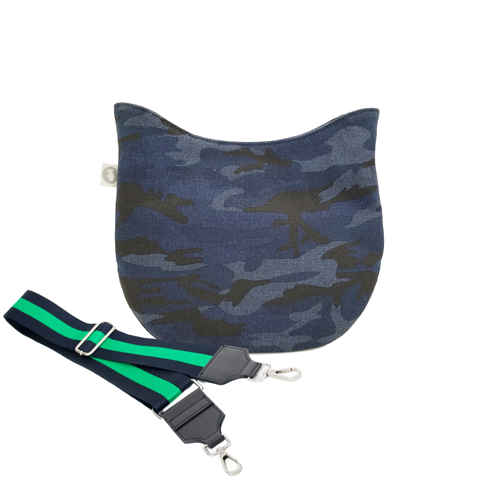Mini City Bag: Dark Blue Camouflage - Quilted Koala