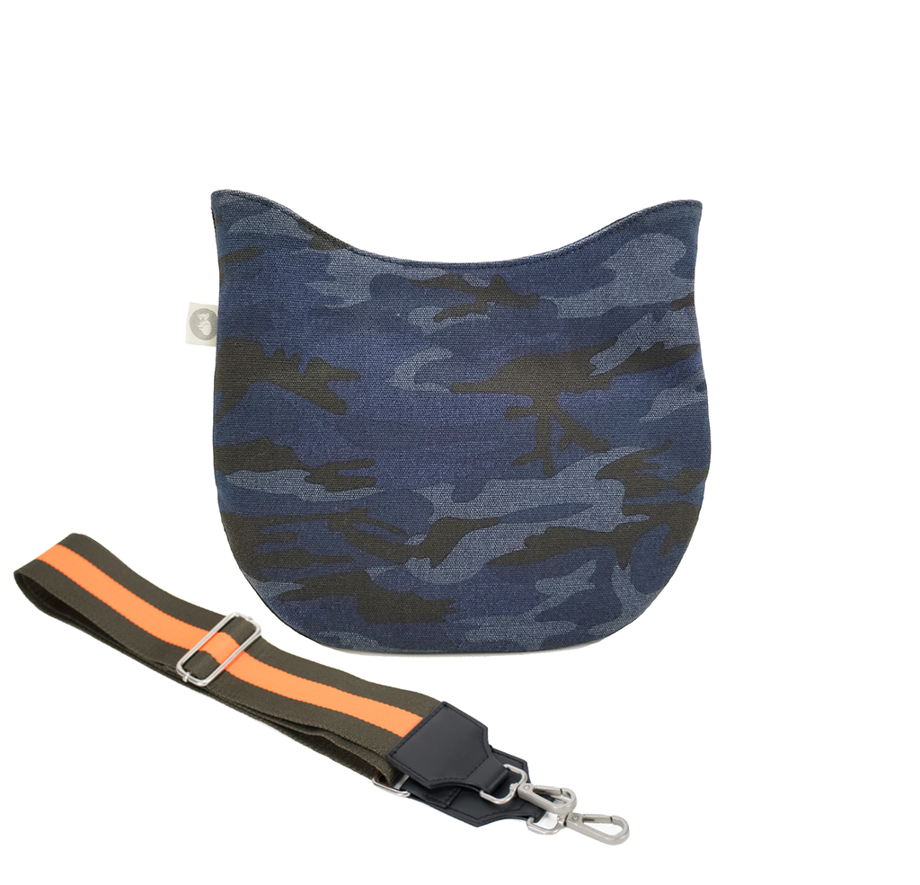 Mini City Bag: Dark Blue Camouflage - Quilted Koala