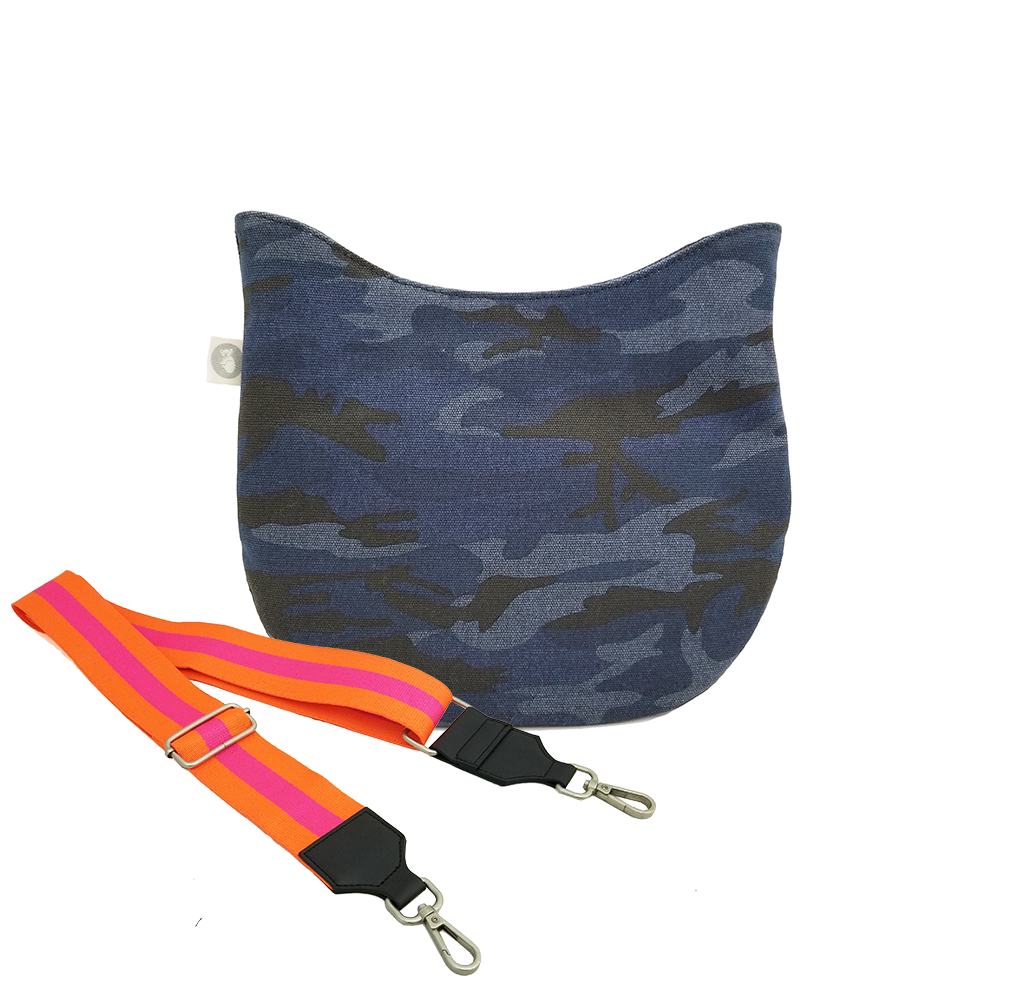 Mini City Bag: Dark Blue Camouflage - Quilted Koala