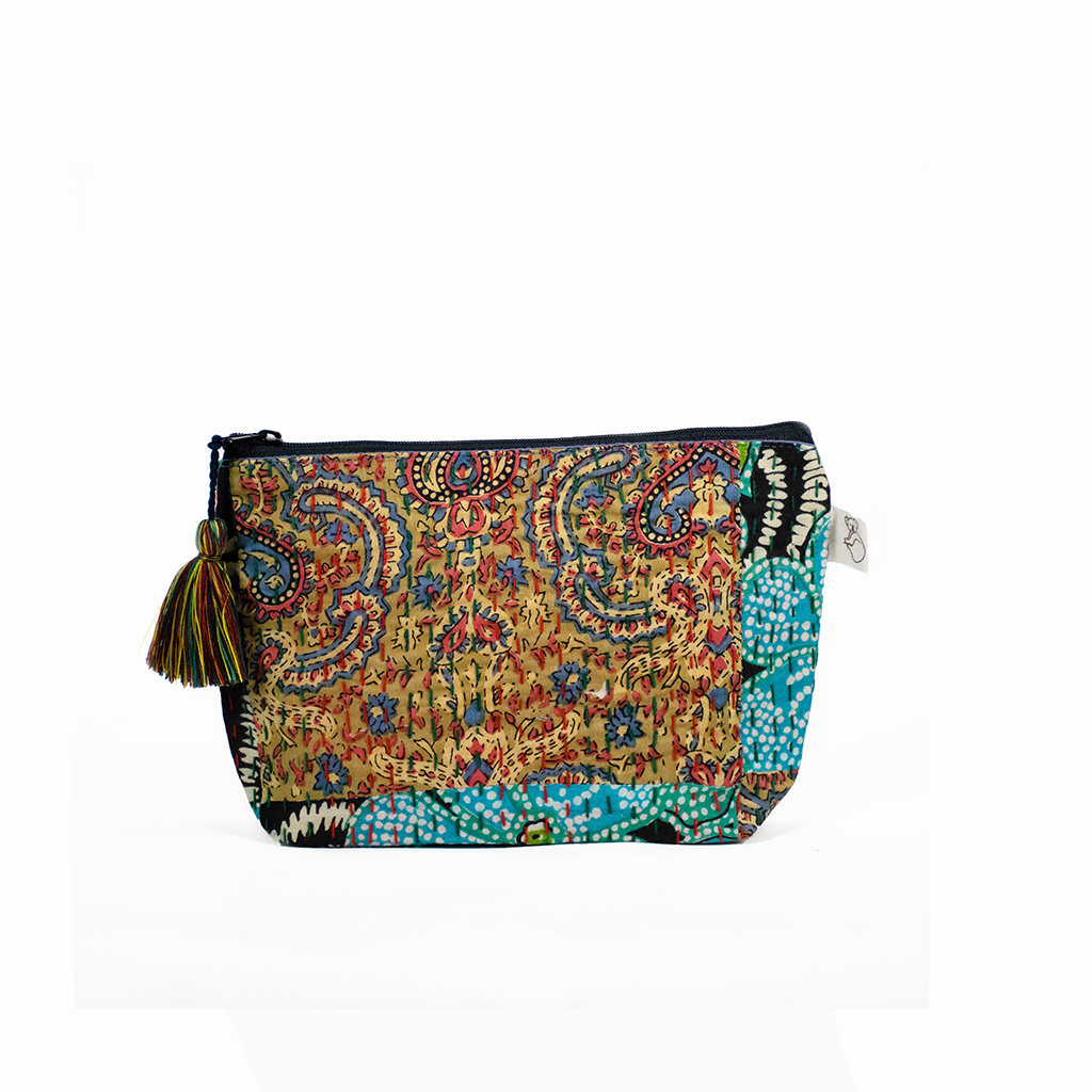 Koala Boho Collection: Makeup Bag in Dark Multi - Quilted Koala