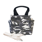 Mini Luxe North South Bag: Grey Camouflage - Quilted Koala