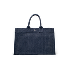 Monogram Stripe: Denim East West Bag - Quilted Koala