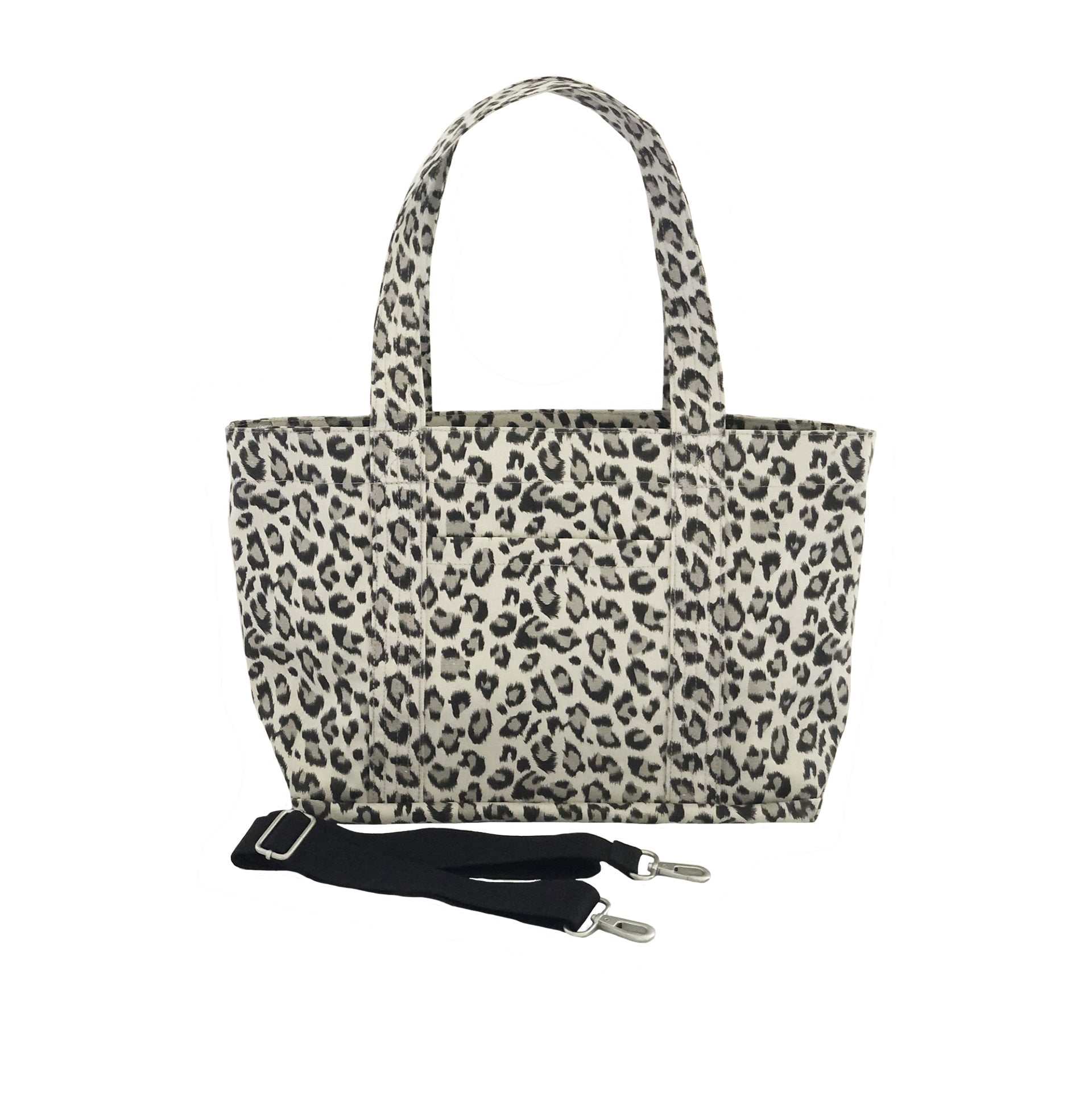 Monogram Stripe - Midi Zipper Tote: Leopard Just $78 with FREE LUXE STRAP - Quilted Koala