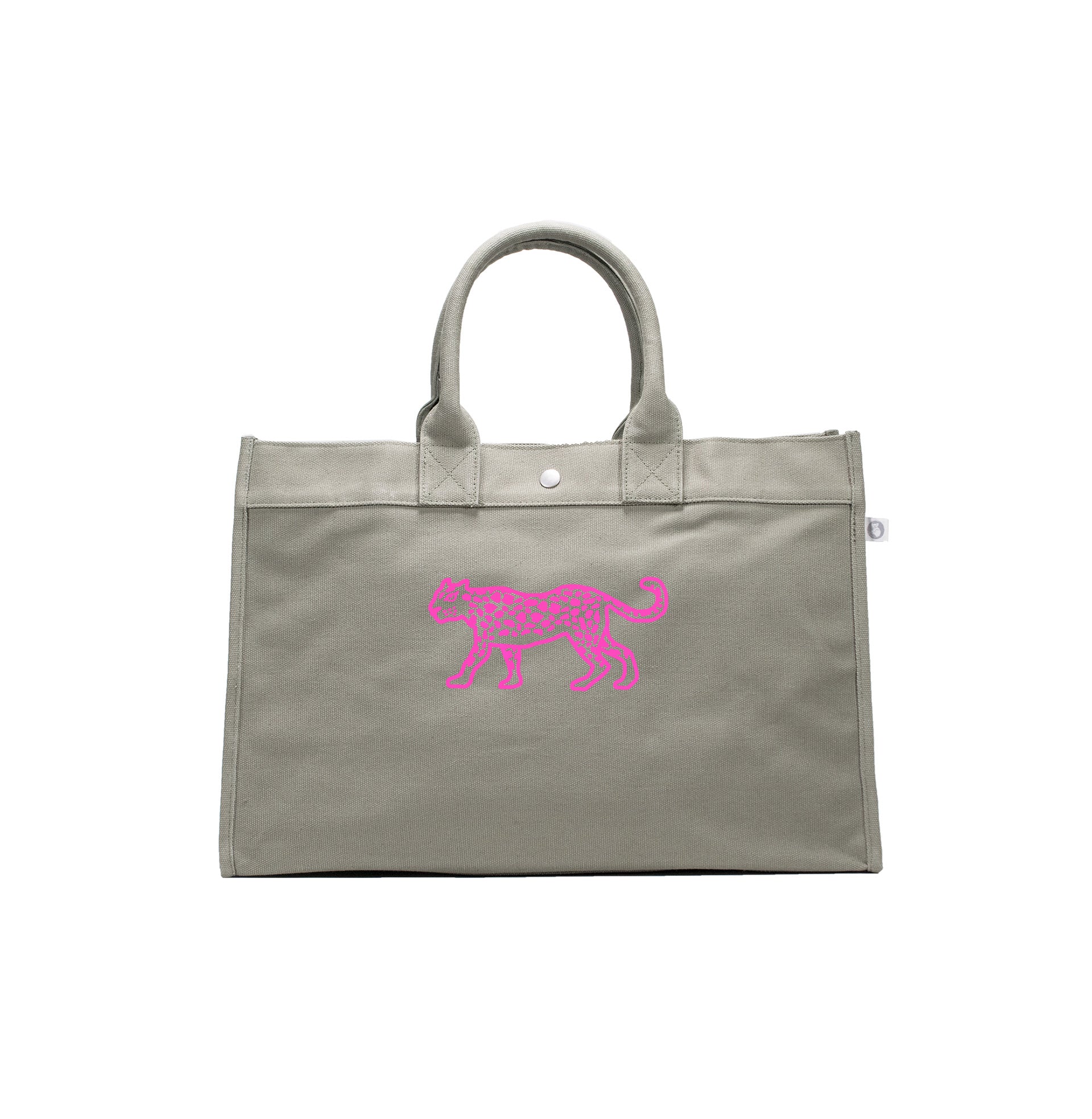 East West Bag: Olive with Neon Pink Matte Leopard - Quilted Koala