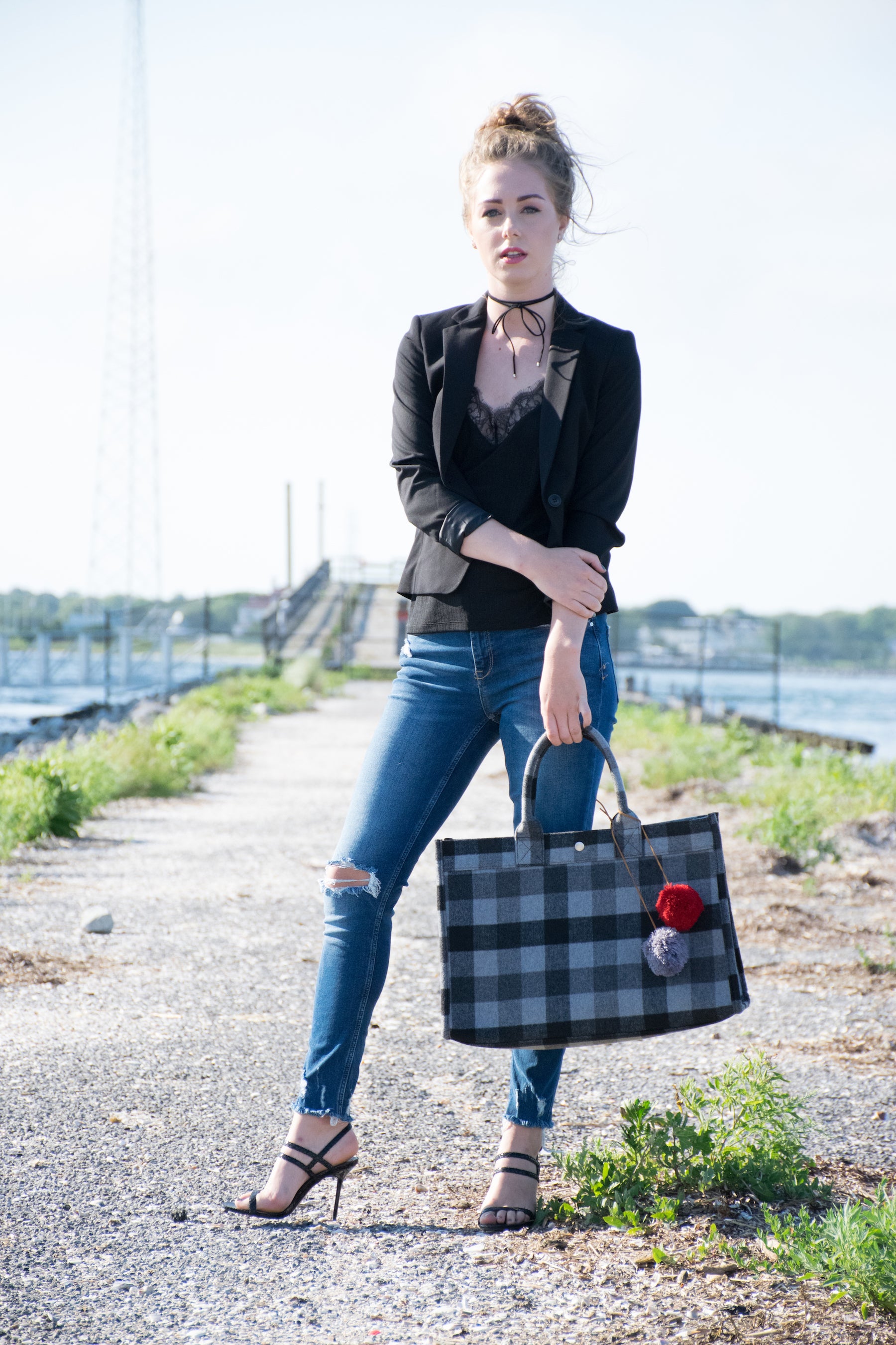 Shoulder Bag or Crossbody Bag in Red and Black Flannel Buffalo Plaid -  Handmade, Medium — Teresa's Treasures