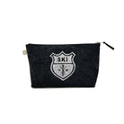 Clutch Bag Black Velvet with Silver Glitter SKI Patch - Quilted Koala