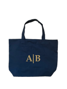 Navy Everything Bag - Split Letter Monogram - Quilted Koala