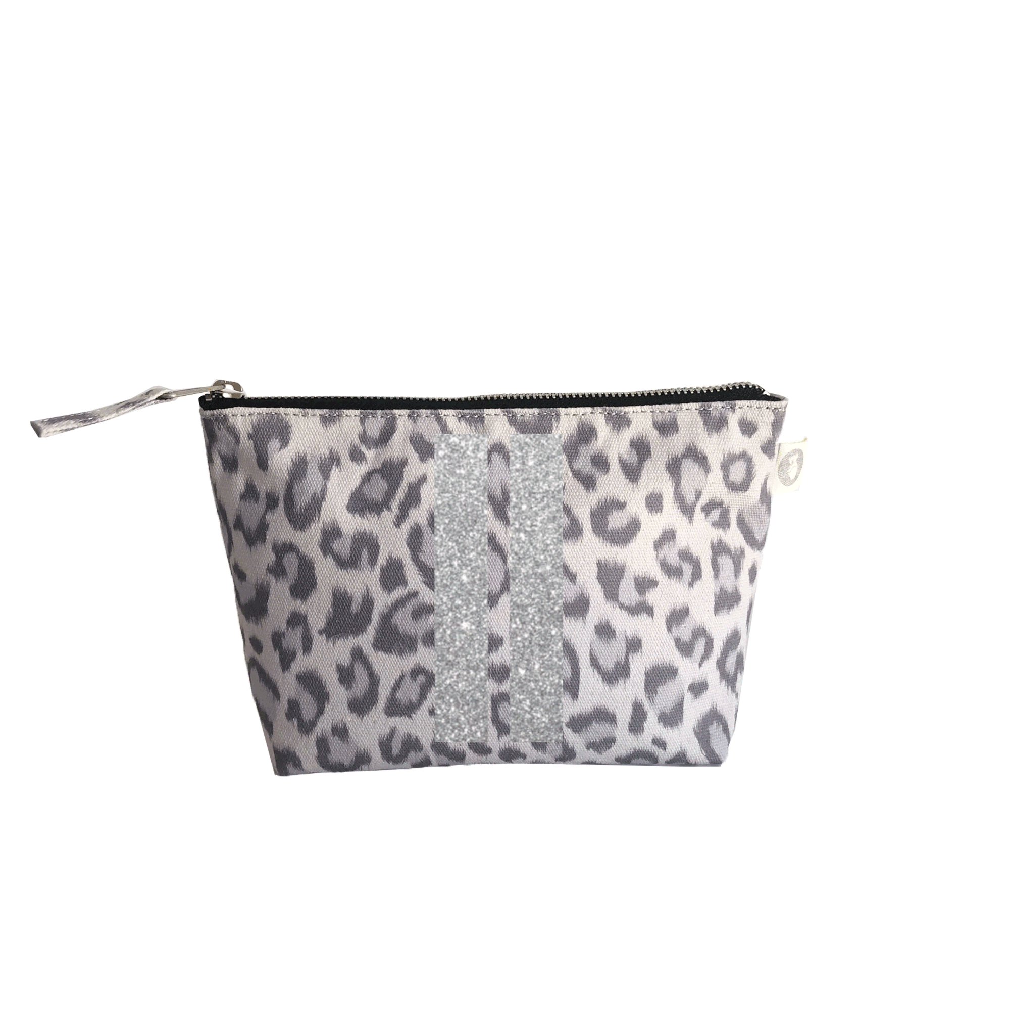 Makeup Bag: Grey Leopard - Quilted Koala