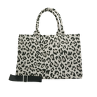 Split Letter Monogram Midi East West Bag: Leopard - Quilted Koala