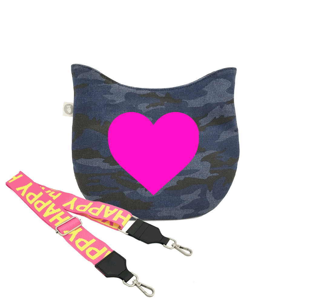 Mini City Bag: Dark Blue Camouflage - Quilted Koala