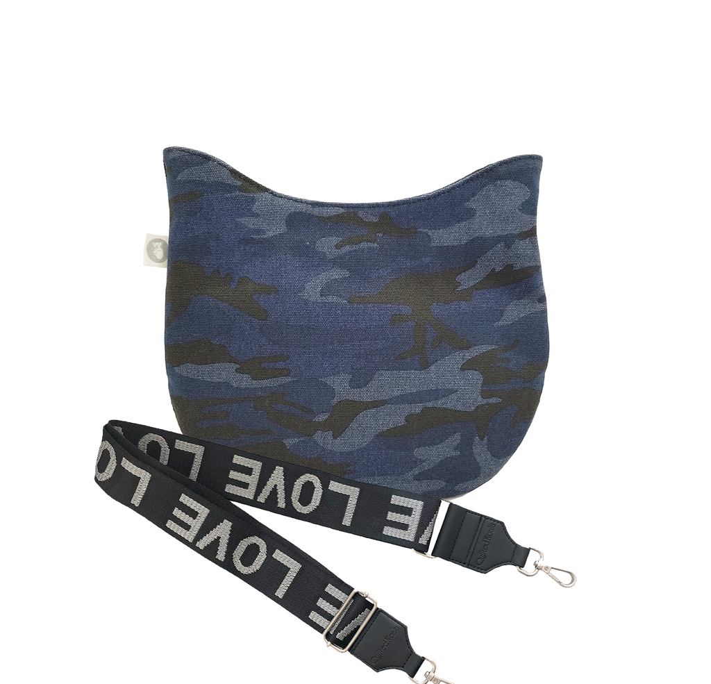 Mini City Bag: Dark Blue Camouflage - Quilted Koala