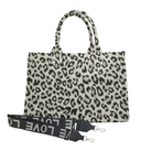 Split Letter Monogram Midi East West Bag: Leopard - Quilted Koala