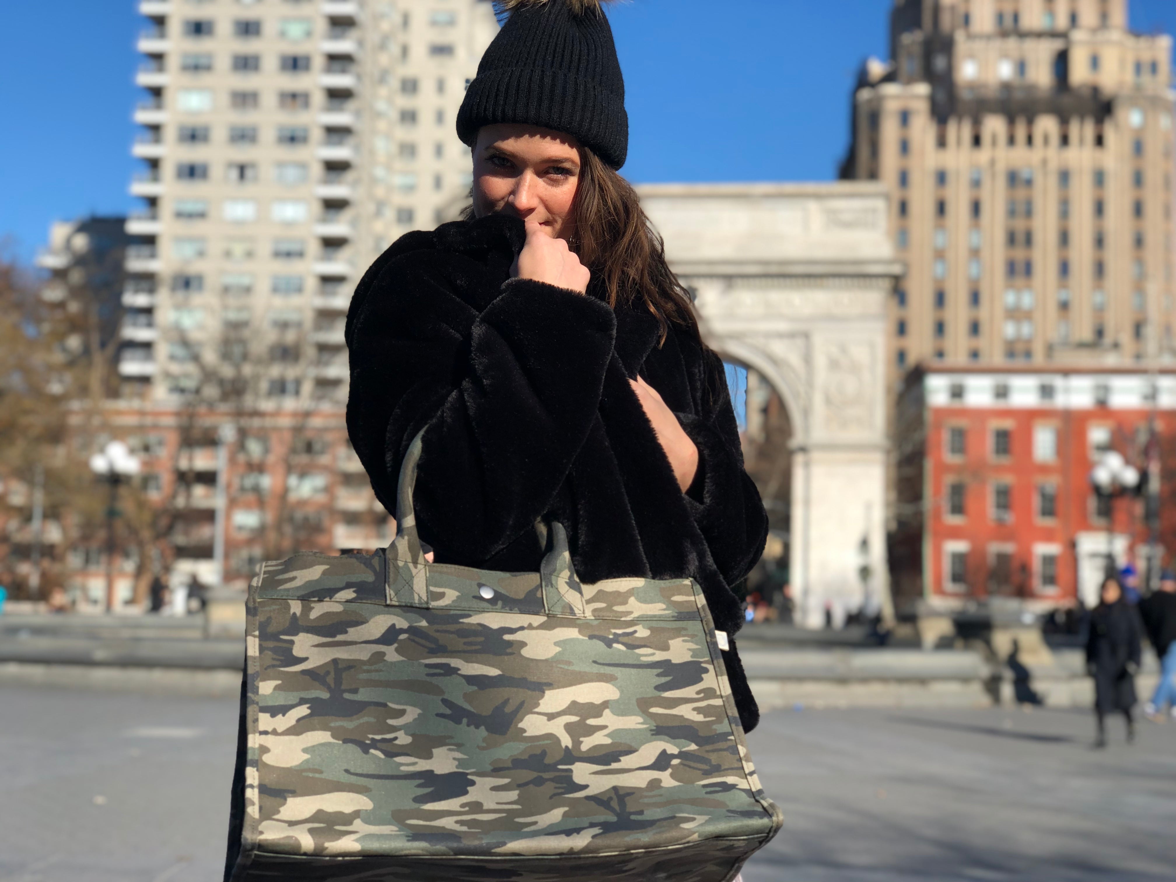 East-West Bag: Green Camouflage – Quilted Koala