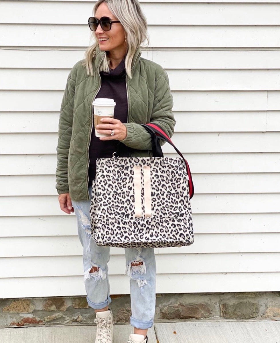 Luxe North South Bag: Leopard - Quilted Koala