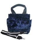 Mini Luxe North South: Midnight Blue Crushed Velvet - Quilted Koala