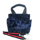 Mini Luxe North South: Midnight Blue Crushed Velvet - Quilted Koala